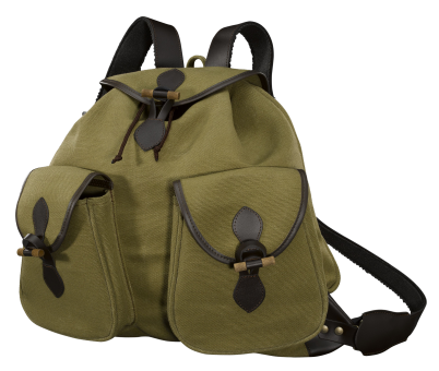 Bayerwald® "Flüsterrucksack" klein Leinen mit Holzverschlüsse 10L | oliv