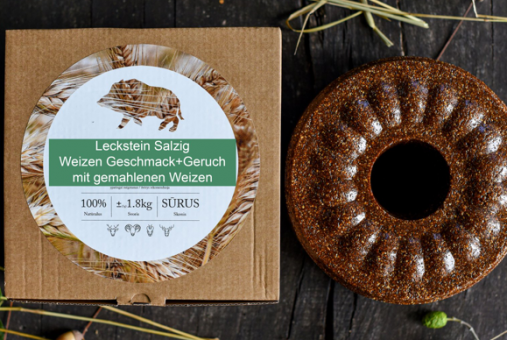 Wildlutscher® Leckstein salziger Weizen mit gem. Weizen (1,8kg) 